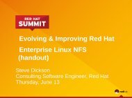 (handout) Evolving & Improving Red Hat ... - Red Hat Summit