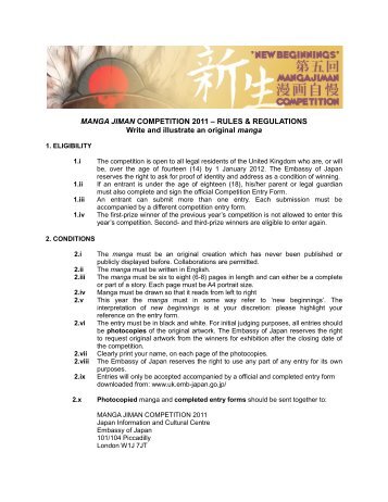 MANGA JIMAN COMPETITION 2011 â RULES & REGULATIONS ...