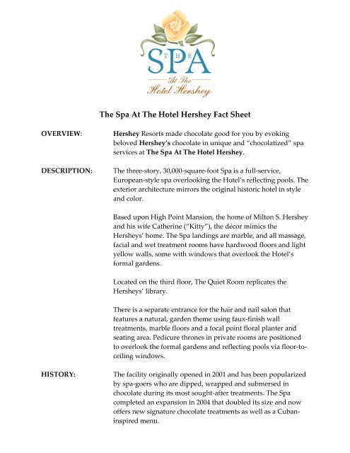 Spa Treatments & Packages | The Hotel Hershey