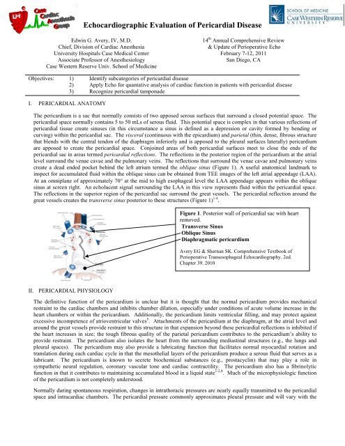 Echocardiographic Evaluation of Pericardial Disease - Casecag.com