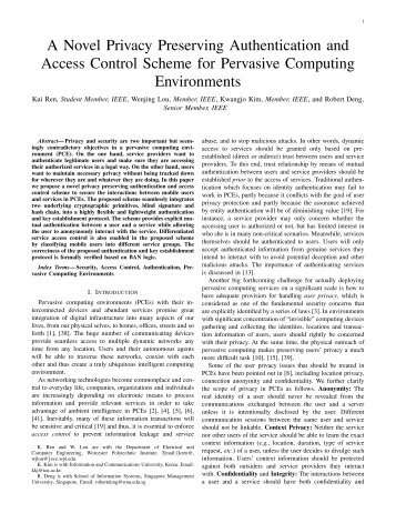A Novel Privacy Preserving Authentication and Access Control ...