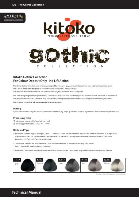 Affinage Gothic Colour Chart