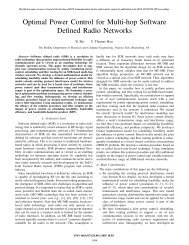 Optimal Power Control for Multi-Hop Software Defined Radio Networks