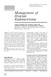 Management of Ovarian Endometrioma - Nursing Center