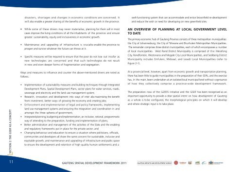 the gauteng spatial development framework - Gauteng Online