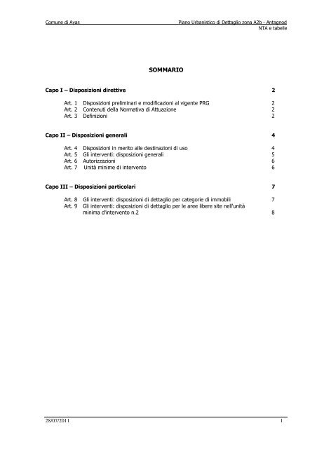 norme tecniche di attuazione - Comune di Ayas