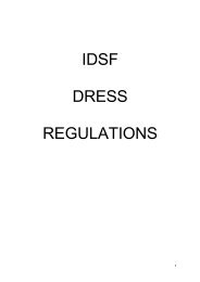 IDSF DRESS REGULATIONS