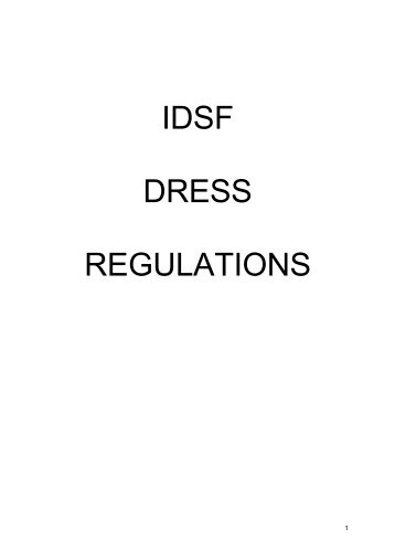 IDSF DRESS REGULATIONS