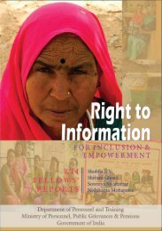 RTI Fellows' Reports - Right to Information Act