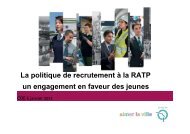 La politique de recrutement à la RATP un engagement en ... - COE