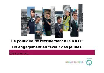 La politique de recrutement à la RATP un engagement en ... - COE