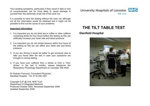 What is a Tilt Table Test?