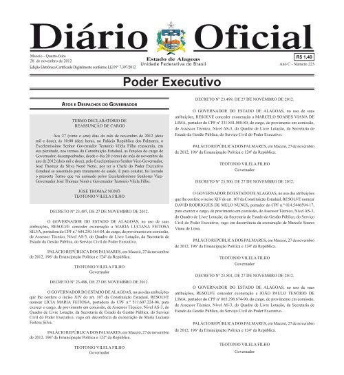 JORNAL DAS SECRETÁRIAS E DOS SECRETÁRIOS: 2012