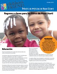 Boletin de Noticias de Head Start - Children's Friend
