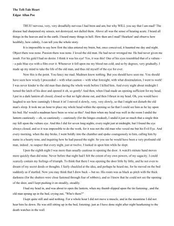 The tell tale heart essay