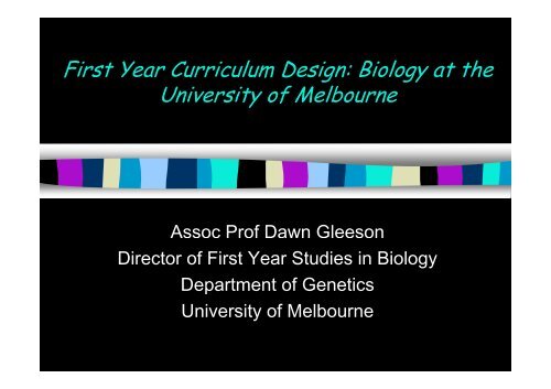 Dawn Gleeson Presentation - FYE - Curriculum Design Symposium