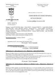 Conseil Municipal du samedi 28 janvier 2012 - Althen des Paluds