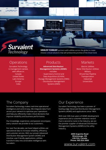 Survalent Company Brochure - Survalent Technology