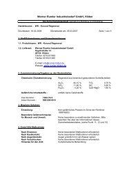 Sicherheitsdatenblatt als PDF - Werner Rumler Industriebedarf GmbH