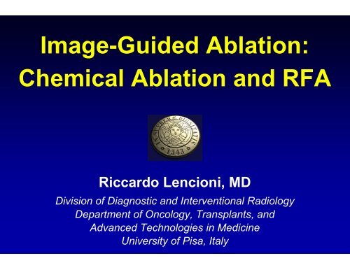 Image-Guided Ablation: Chemical Ablation and RFA - SIR Foundation