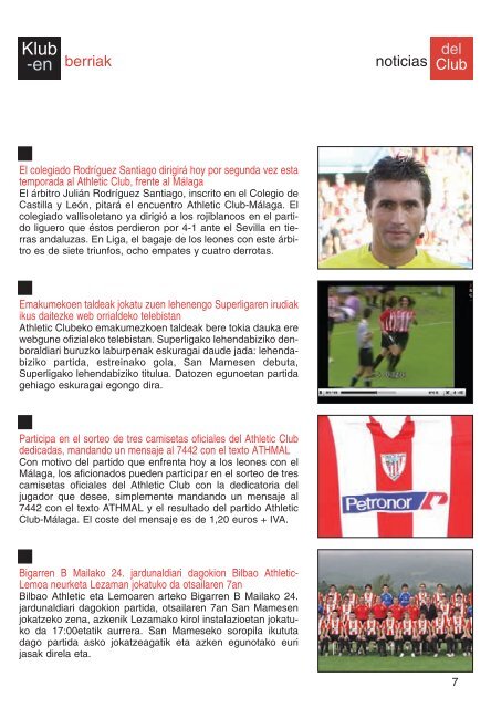 boletÃ­n (pdf) - Athletic Club