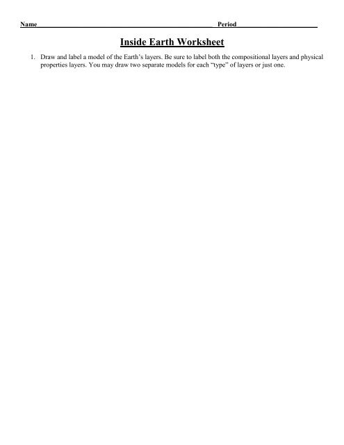 31 Label The Layers Of The Earth Worksheet - Label Design Ideas 2020