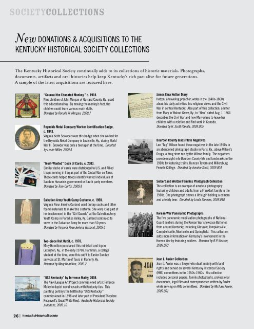 kentucky decorative arts treasures - Kentucky Historical Society