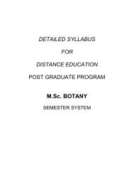 M.Sc. BOTANY - Skymount Distance Education