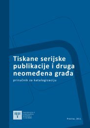 Tiskane serijske publikacije i druga neomeÄena graÄa upute ... - NSK