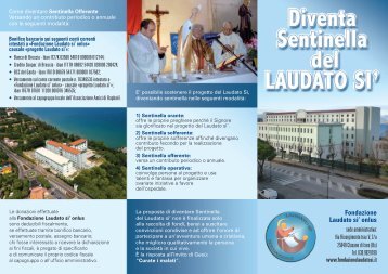 Allegato [pdf] - Fondazione Laudato Si