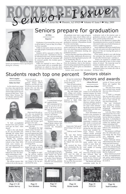 Senior Issue Moon Valley High School Guhsd Senior Issue Moon Valley High School Guhsd