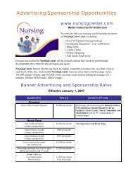 Advertising/Sponsorship Opportunities - Nursing Center