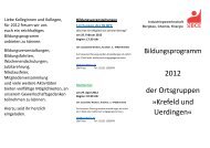 Bildungsprogramm 2012 - IG BCE Ortsgruppe Krefeld