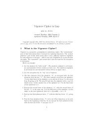 Vigenere Cipher in Lisp - CyberTiggyr