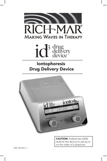 Iontophoresis Drug Delivery Device - Rich-Mar Corporation