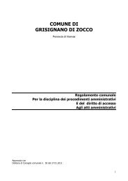 Regolamento diritto accesso atti.pdf - Comune di Grisignano di Zocco