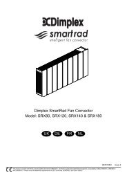 Dimplex SmartRad Fan Convector Model: SRX80, SRX120 ... - RVR.ie