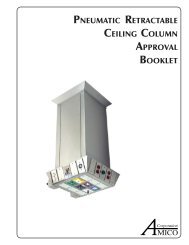 Ceiling Column Pneumatic Retractable