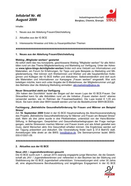 ausgabe 46.pdf - IG BCE Ortsgruppe Krefeld