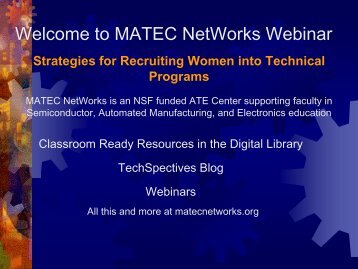Slides: Strategies for Recruiting Women into Technical ... - ATE Central