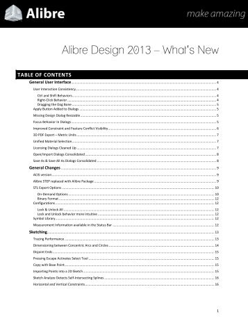 Alibre Design 2013 â What's New