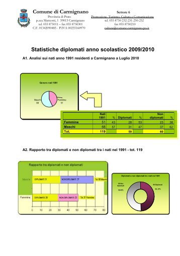 Statistiche diplomati anno scolastico 2009/2010