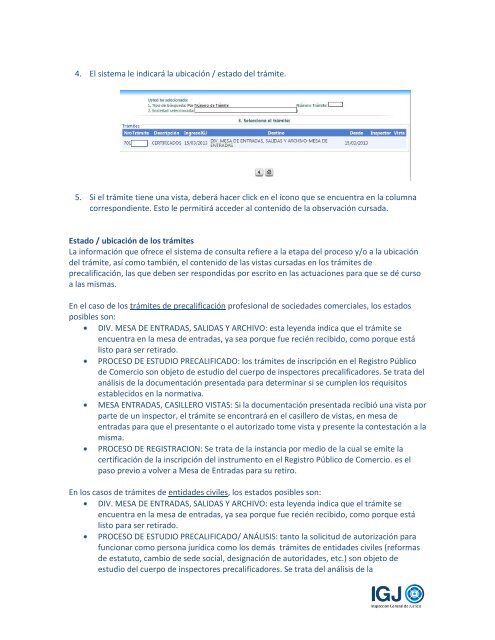 Instructivo para la utilizaciÃ³n del servicio de Consulta del Estado de ...