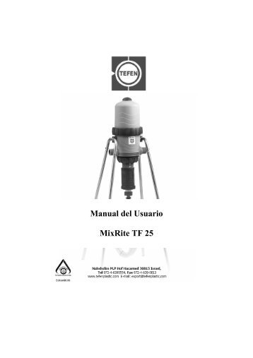 Manual y despiece MIXRITE TF25 - TuRiego.es