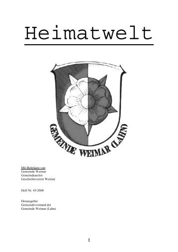Heimatwelt 43 - Gemeinde Weimar