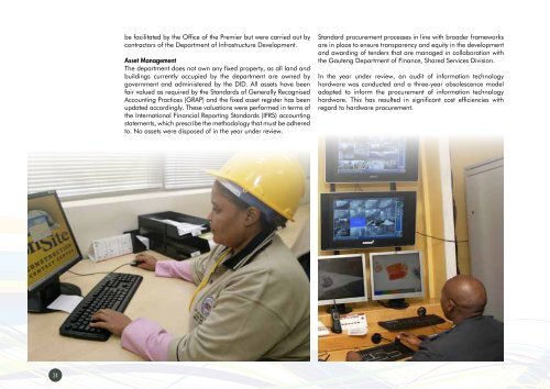 Office of the Premier Annual Report 2009-2010 - Gauteng Online