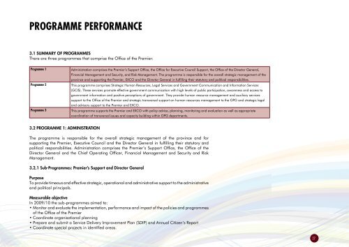 Office of the Premier Annual Report 2009-2010 - Gauteng Online