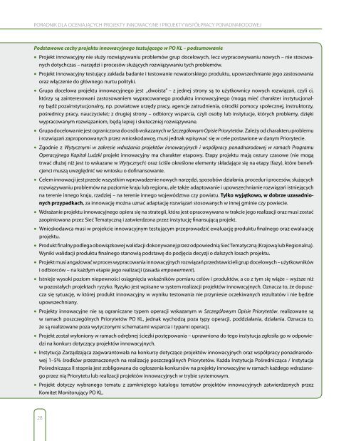 Poradnik dla oceniajÄcych projekty innowacyjne i ... - mojregion.eu