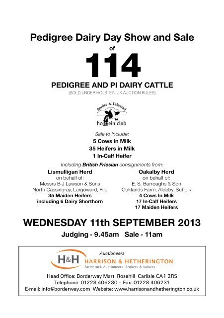 Wednesday 11th sePTeMBeR 2013 - Harrison & Hetherington