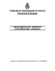 Regolamento notiziario.pdf - Comune di Grisignano di Zocco